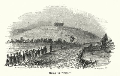 Winchester College: "Hills"e Gitmek (gravür) by English School
