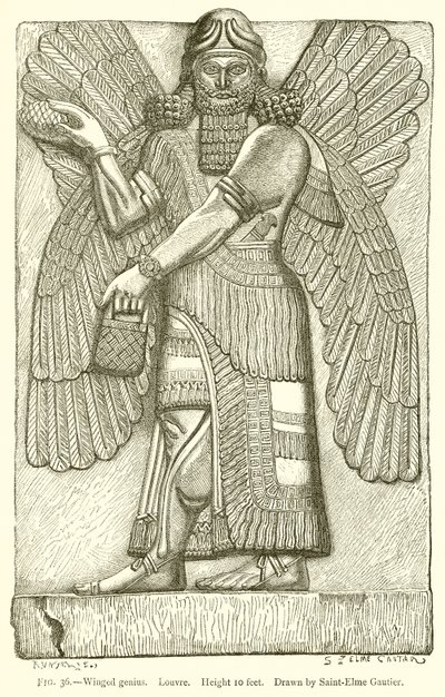 Kanatlı Dahi. Louvre by English School