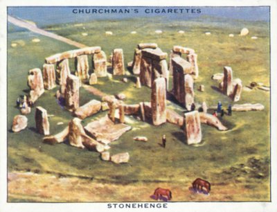 İmparatorluk Üzerinde Kanatlar: Stonehenge (renkli taş baskı) by English School