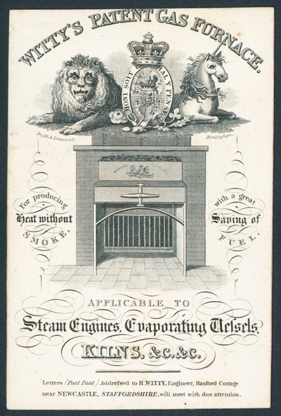 Wittys Patent Gaz Fırını, ticari kart by English School