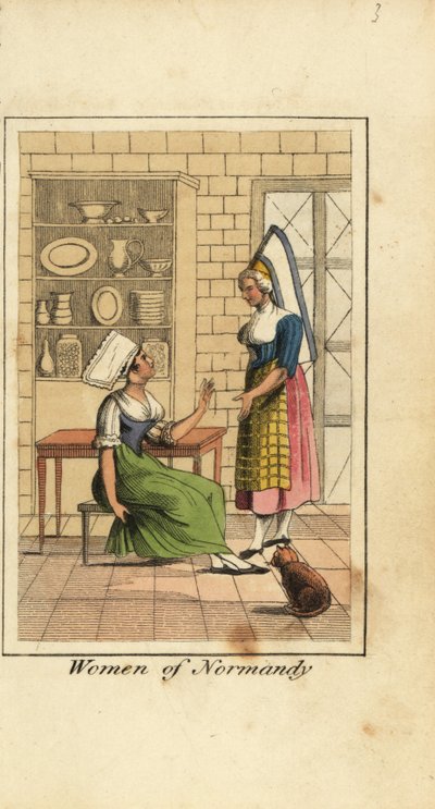 Bir mutfakta Normandiya, Fransa, kadınlar by English School
