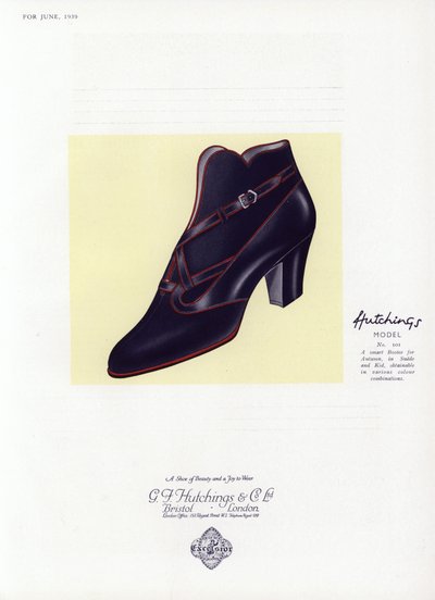Kadın ayakkabı reklamı, 1930
