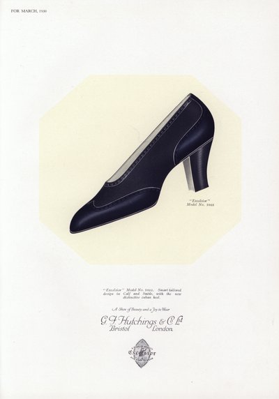 Kadın ayakkabı reklamı, 1930