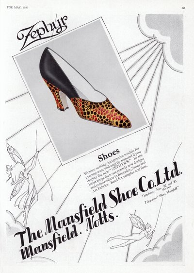 Kadın ayakkabı reklamı, 1930
