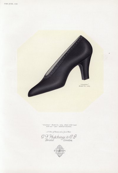 Kadın ayakkabı reklamı, 1930