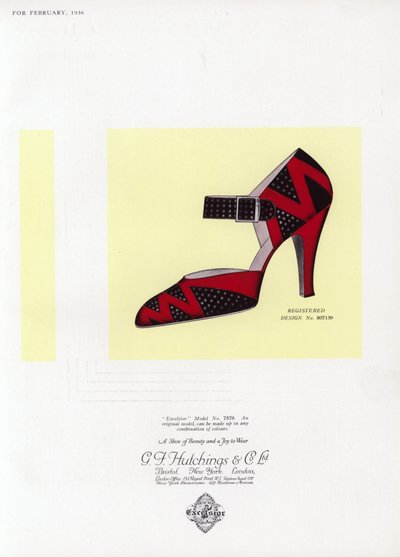 Kadın ayakkabı reklamı, 1930