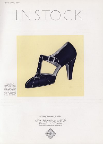 Kadın ayakkabı reklamı, 1930