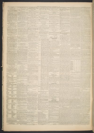 Worcestershire Chronicle, 20 Eylül 1871 (gazete kağıdı) by English School