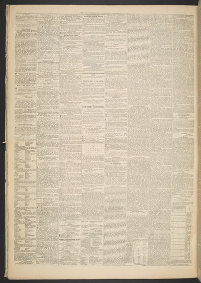 Worcestershire Chronicle, 27 Eylül 1871 (gazete kağıdı) by English School