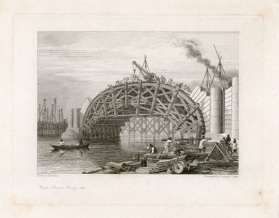 Works, Strand Bridge (yani Waterloo Bridge), Londra by English School