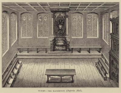 Solucanlar, Kaisersaal, İmparatorluk Salonu (gravür) by English School