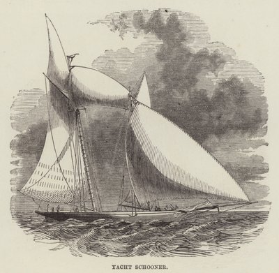 Yat yelkenlisi (gravür) by English School