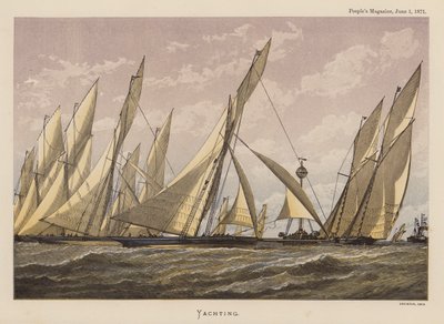 Yatçılık (renkli gravür) by English School