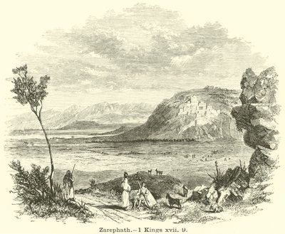 Zarephath, 1 Kral, xvii, 9 by English School