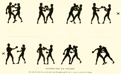 Çocuklar için Zoetrope slip (gravür) by English School