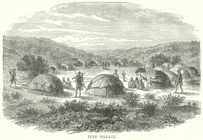 Zulu Köyü (gravür) by English School