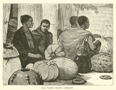 Kabak satan Zulu kadınlar by English School