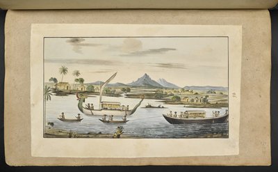 f.75 (plaka 86) Ejderha başlı bir tekne de dahil olmak üzere teknelerle Java