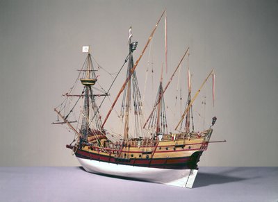 1535 dolaylarından kalma bir Portekiz karavelasının armalı modeli (ahşap) (ayrıca bkz. 3236) by English School English School