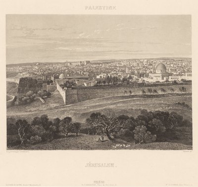 Kudüs by Engraving by Friedrich Salathé