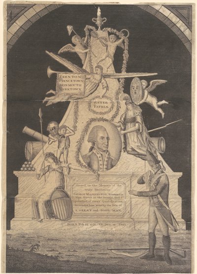 George Washington için anıt by Enoch G. Gridley, after John Coles, Jr.