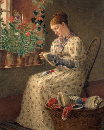 Bir Ay Örme, 1876. by Enoch Wood Perry