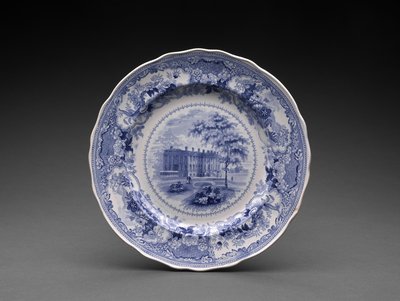 Plaka, c.1831-46 (kurşun sırlı, transfer baskılı) by Enoch Wood and Sons