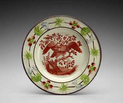 Plaka, ç. 1818-1846 (aktarma baskı ve emaye ile kurşun sırlı seramik) by Enoch Wood and Sons