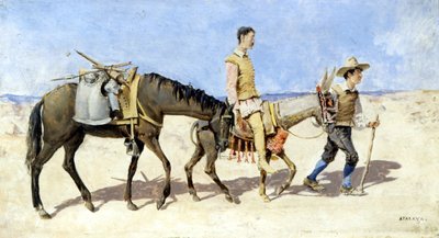 Don Kişot ve Sancho Pança. Atalaya