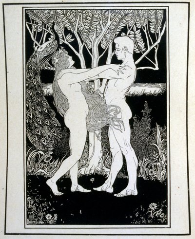 Adem ve Havva (masumiyet), Ephraim Moses Lilien (1874-1925) tarafından resmedilen Judah kitabından. Lilian, Jugendstil (Alman art nouveau) tarzında yaratılan Siyonist ikonografinin babası olarak kabul edilir. Bir İncil kitabı olan Juda