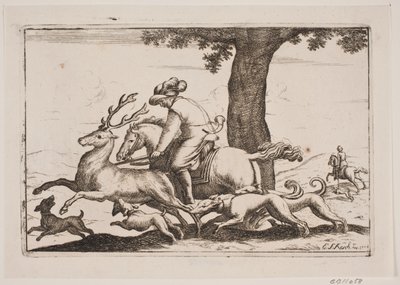 Parforce avcılığı by Erasmus Sigismund Resch