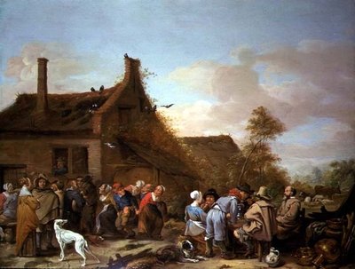 Bir Hanın Dışında Köylüler Merrymaking by Erasmus de Bie