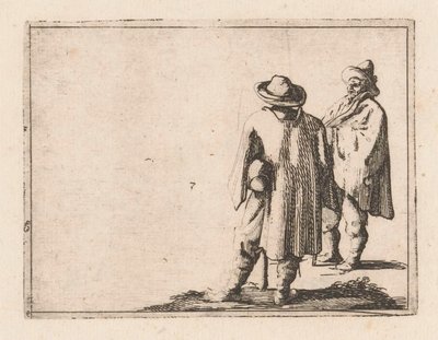 İki adam Av sahneleri (dizi adı) by Ercole Bazicaluva (circle of)
