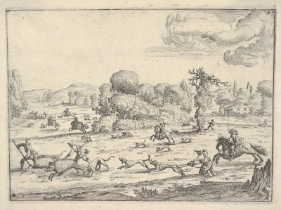 Bir manzarada domuz avı, ca. 1620-38. by Ercole Bazicaluva