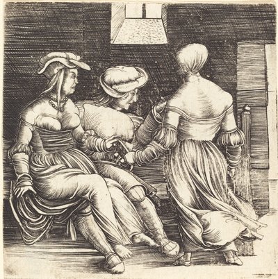 genç adam ve hizmetçiler by Erhard Altdorfer
