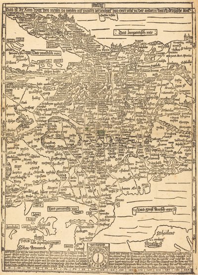 Orta Avrupa Yol Haritası by Erhard Etzlaub