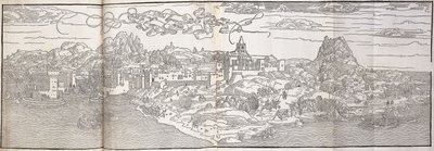 Panoramik bir Candia manzarası by Erhard Reuwich