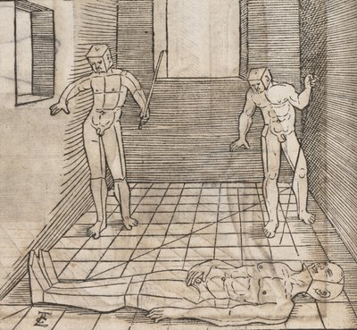 Antikaların oranlarının ve konumlarının belirlenmesi, 1538. by Erhard Schon