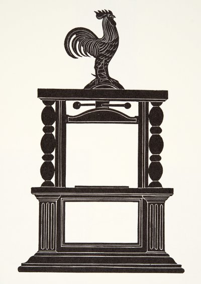 Horoz ve Matbaa by Eric Gill