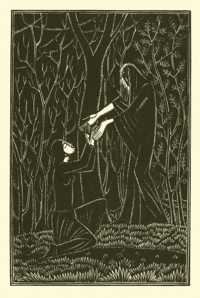 Ölüm ve Leydi (lito) by Eric Gill