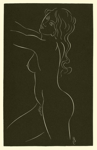 kadın çıplak by Eric Gill