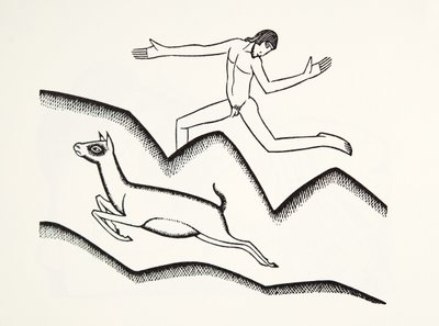 Dağların üzerinden atlamak by Eric Gill