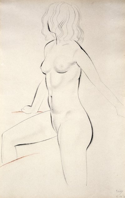 Çıplak Kadın Ayakta by Eric Gill
