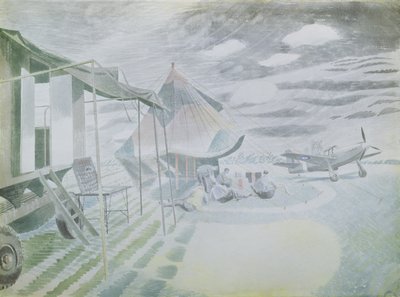 Mustang ve Çadır, c.1942 (wc) by Eric Ravilious