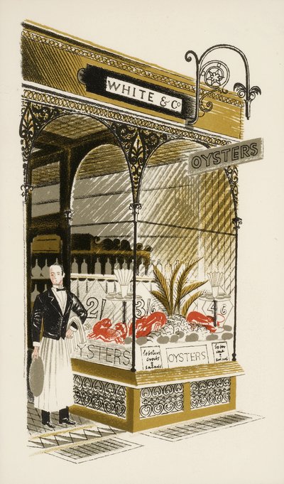 İstiridye Barı, c.1938 by Eric Ravilious