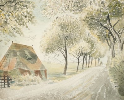 Bir Havaalanı Yolu, c.1942 by Eric Ravilious