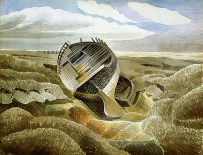Salt Marsh, 1938 (kağıt üzerine kurşun kalem üzerinde wc) by Eric Ravilious