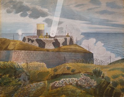 Alacakaranlıkta Projektör, Ekim 1941 by Eric Ravilious