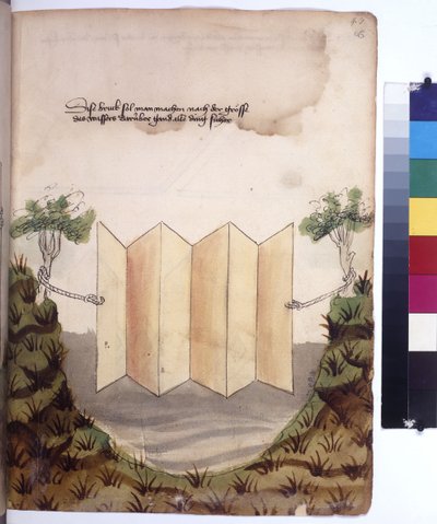 Tam sayfa: karşı köprü, 1430 civarı (renkli kalem çizimi) by Erich Lessing