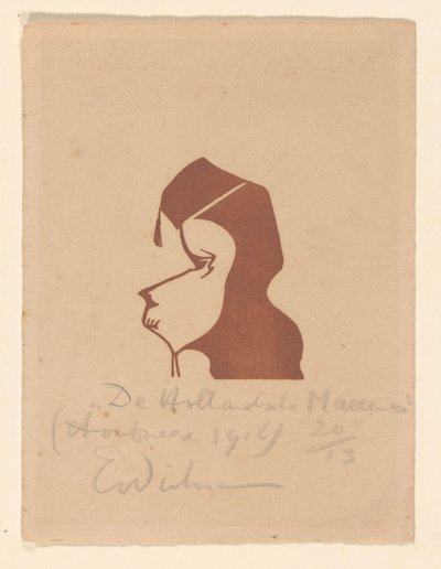 De Hollandsche Maecenas (nesne üzerindeki orijinal başlık) by Erich Wichmann (signed by artist)
